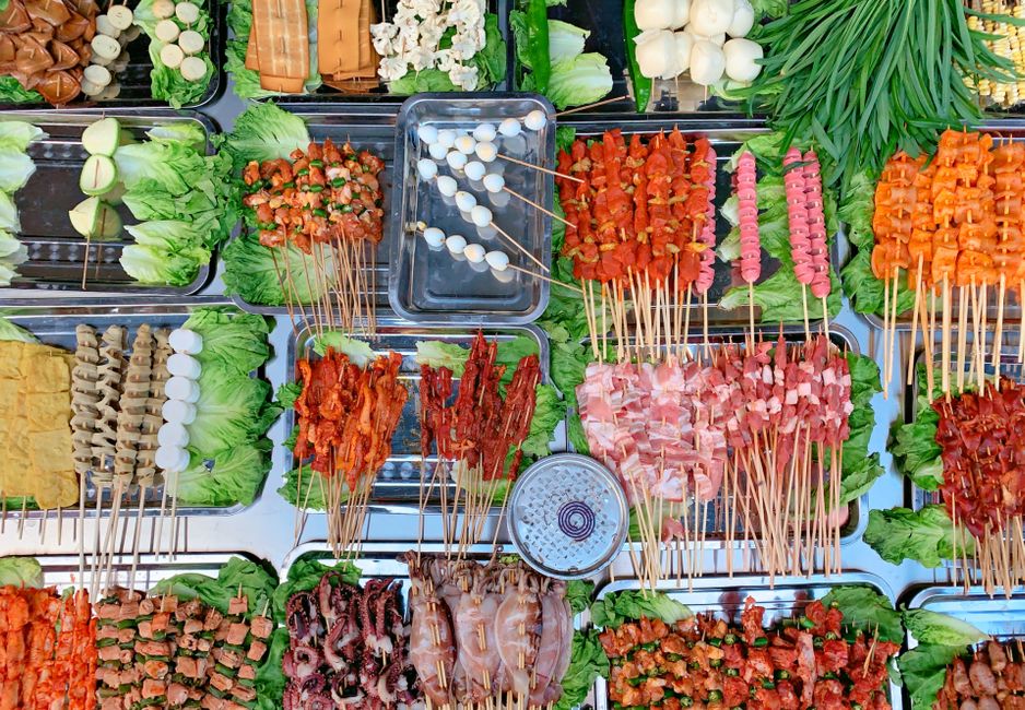 Brochetas de pollo y verduras al Air Fryer
