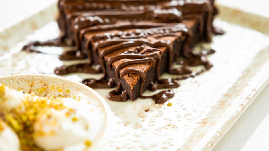 Brownie vegano de aguacate