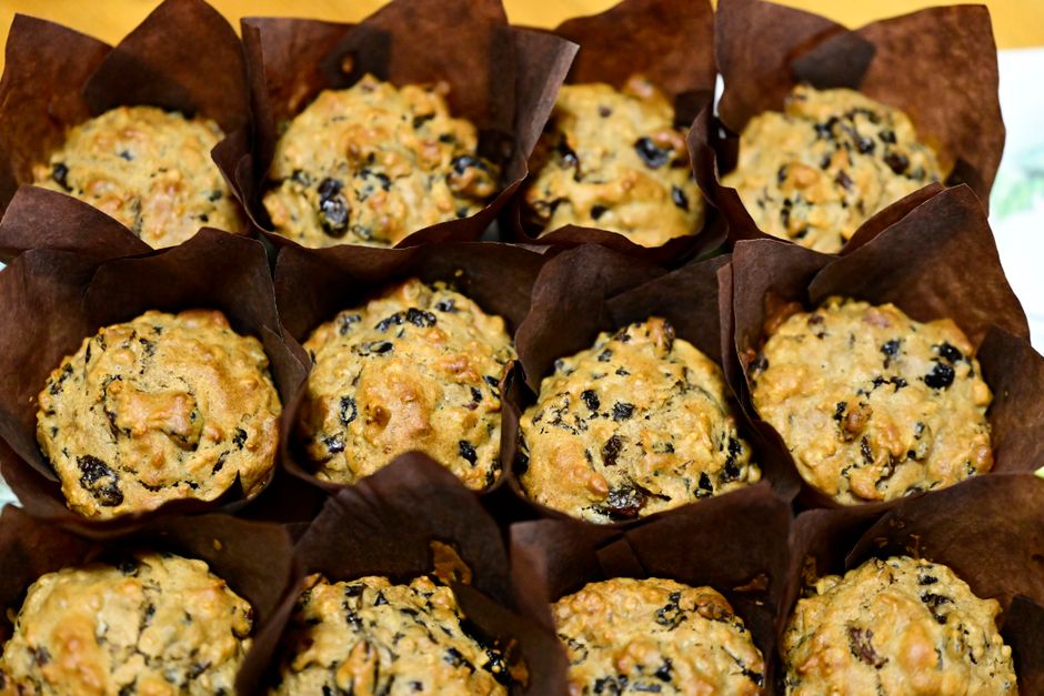 Muffins de calabaza y avena