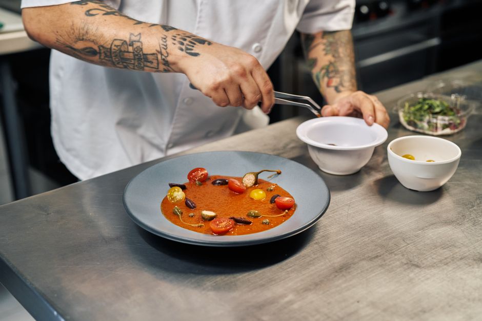 Sopa de tomate asado