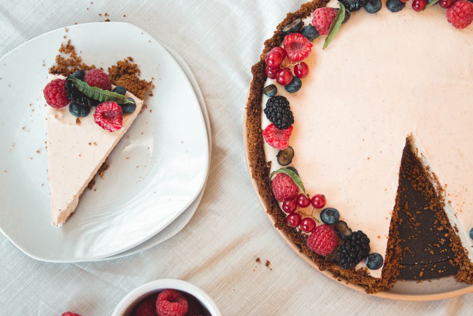 Tarta de queso fit sin horno