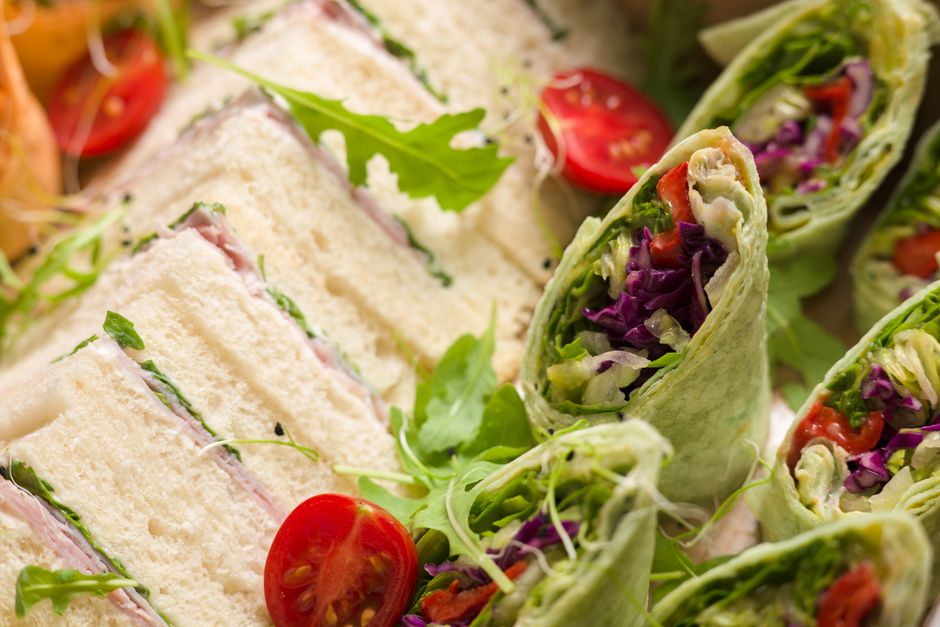 Wrap de pavo y hummus