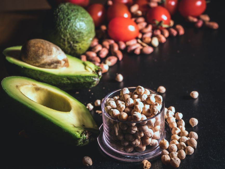 Wrap vegano de garbanzos y aguacate